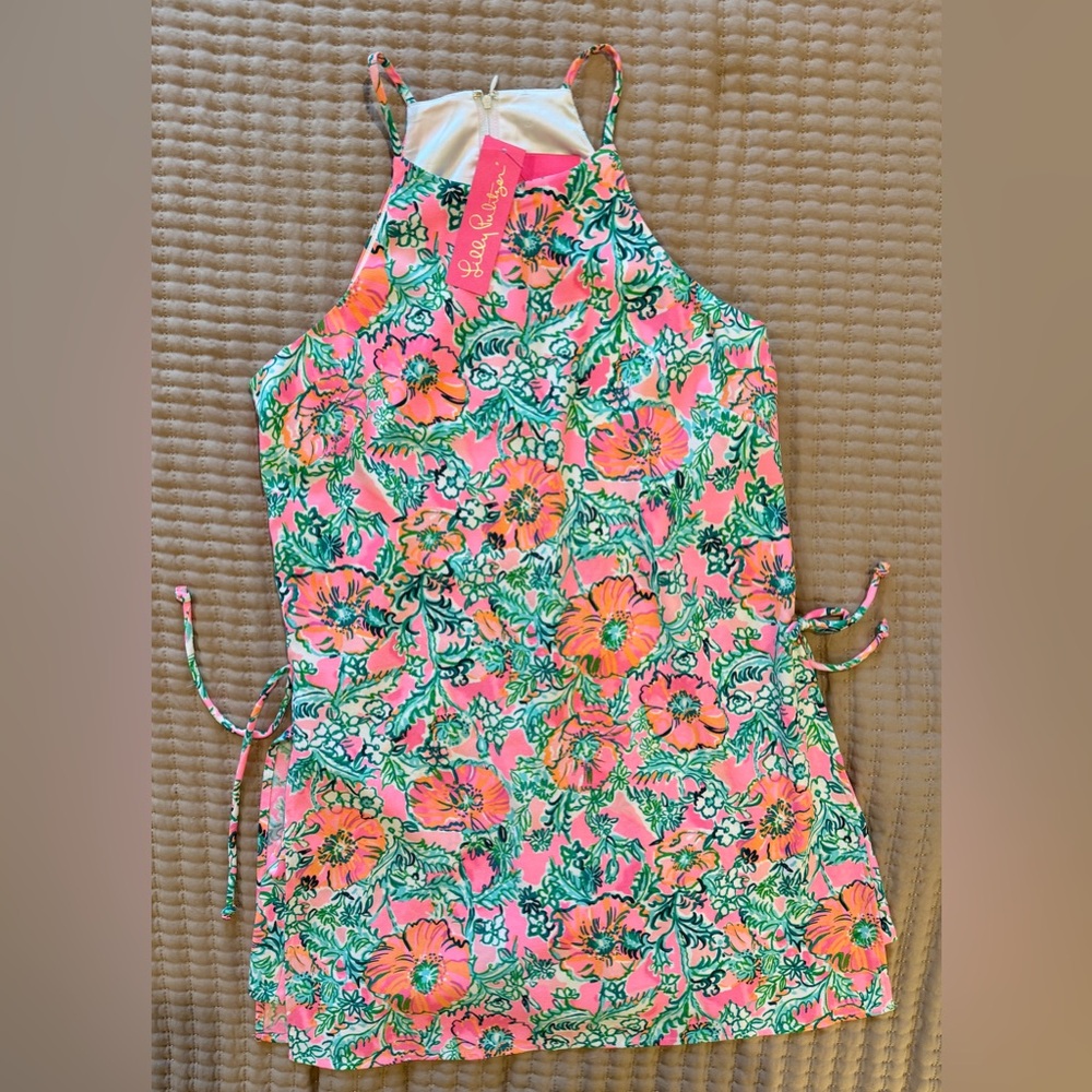 Lily Pulitzer Pearl Romper Soleil Pink Perfect Poppy size 10 NWT